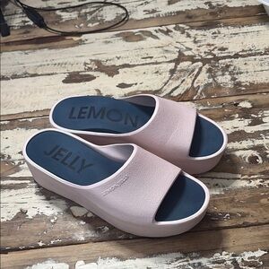 Pink Slide Sandals with Chunky Sole